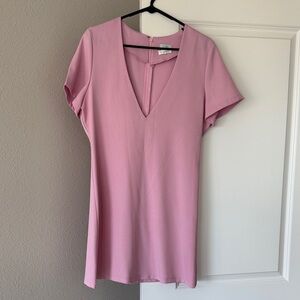Tobi Pink V-Neck Dress